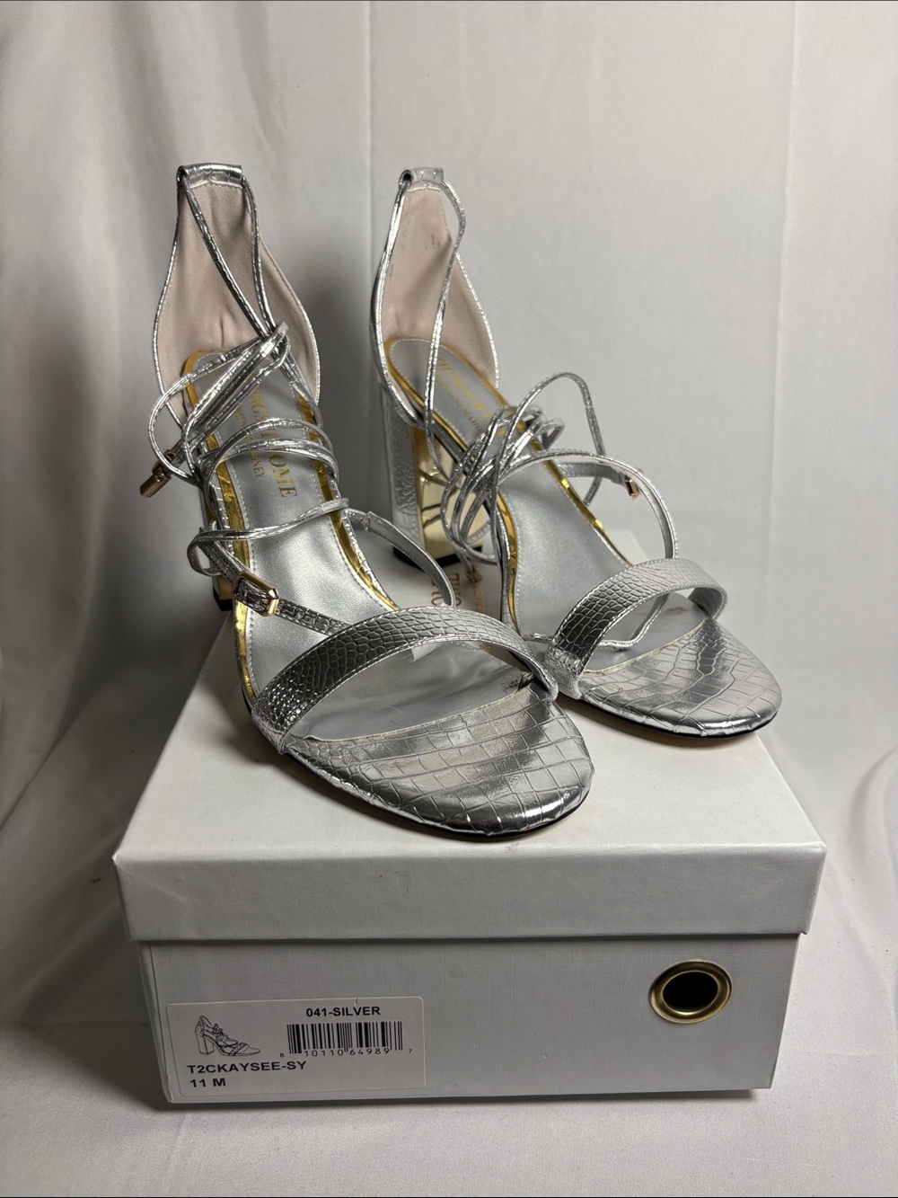 THINGS II COME
Women's Kaysee Luxurious Block-Heel Strappy Dress size 11